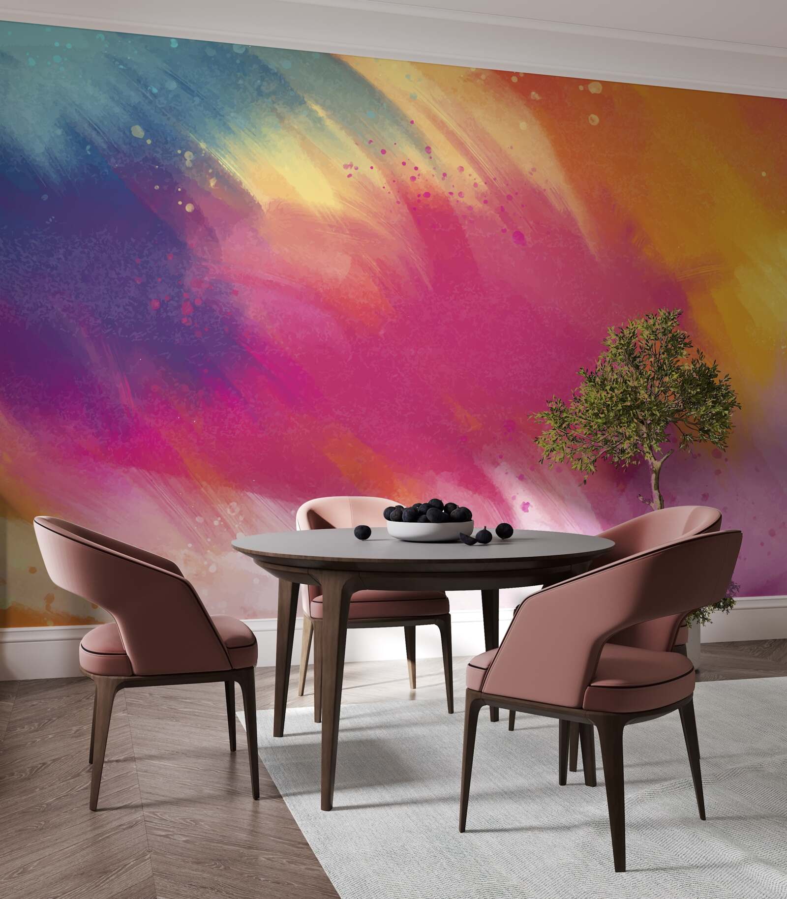 Papier peint arc-en-ciel dans l'espace