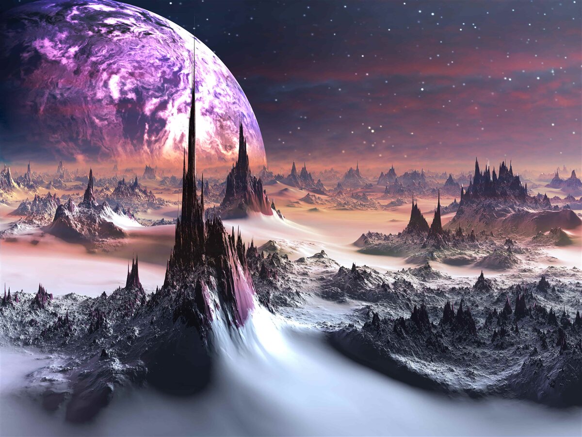 Papier peint paysage cosmique et univers