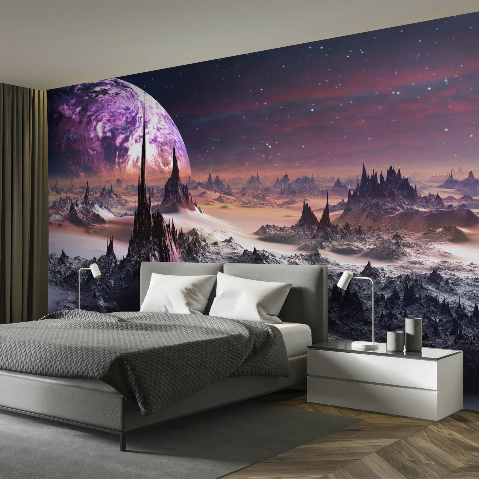 Papier peint paysage cosmique et univers