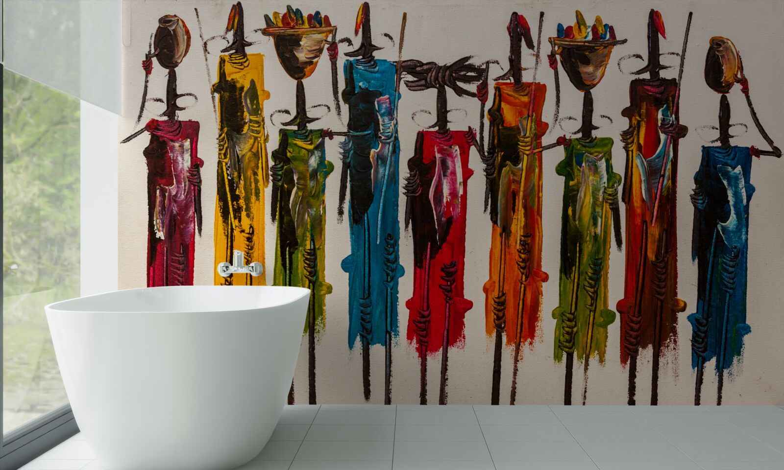 Papier peint tribu d'afrique