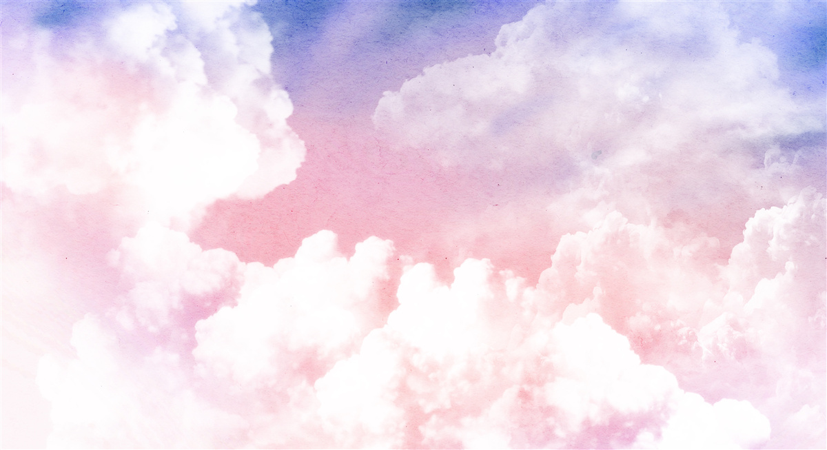 Papier peint nuages roses au coucher du soleil