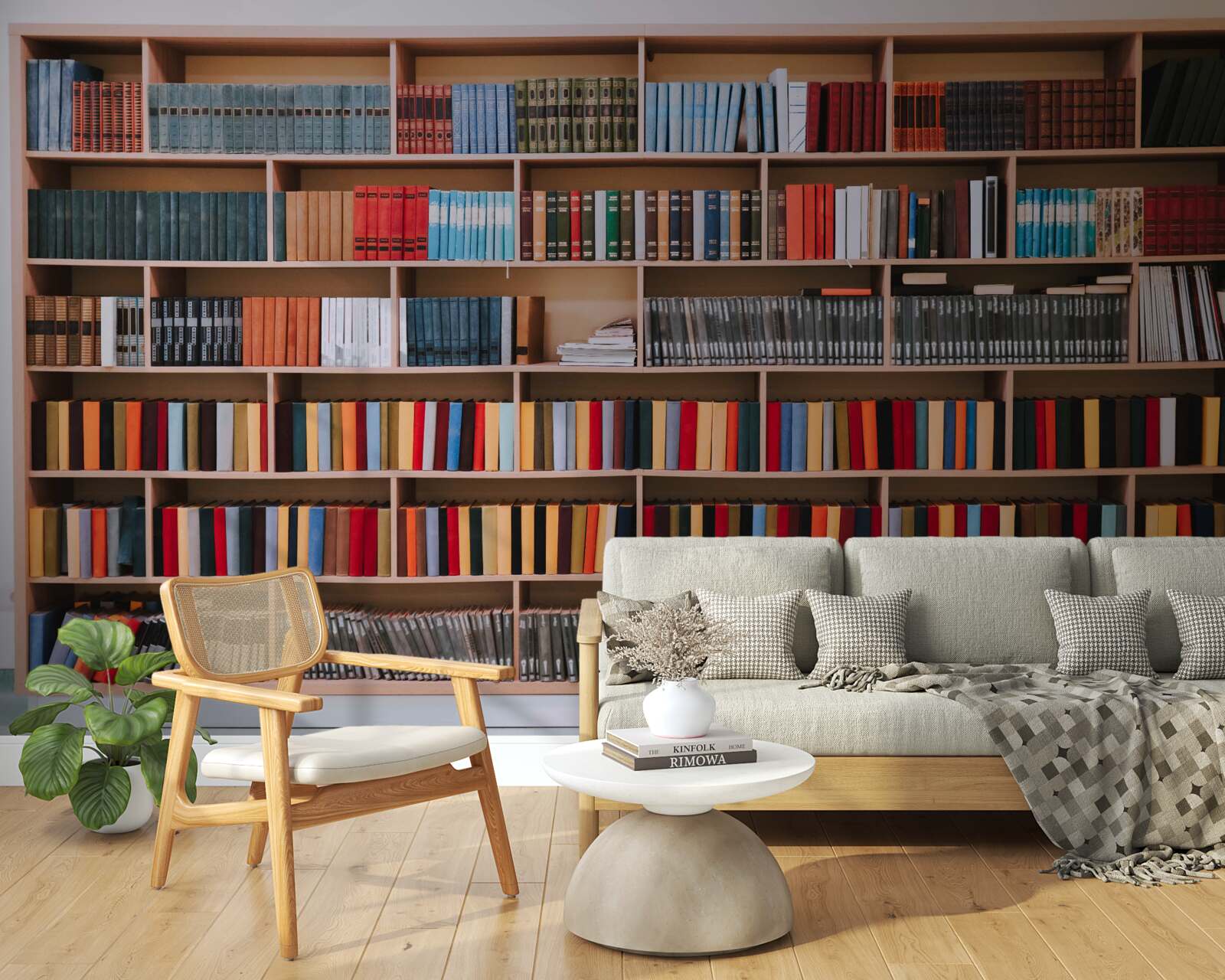 Papier peint une vaste collection de livres à la maison