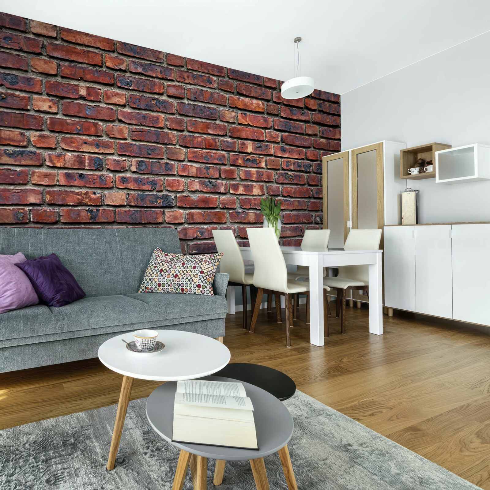 Papier peint ancien mur en briques sombres