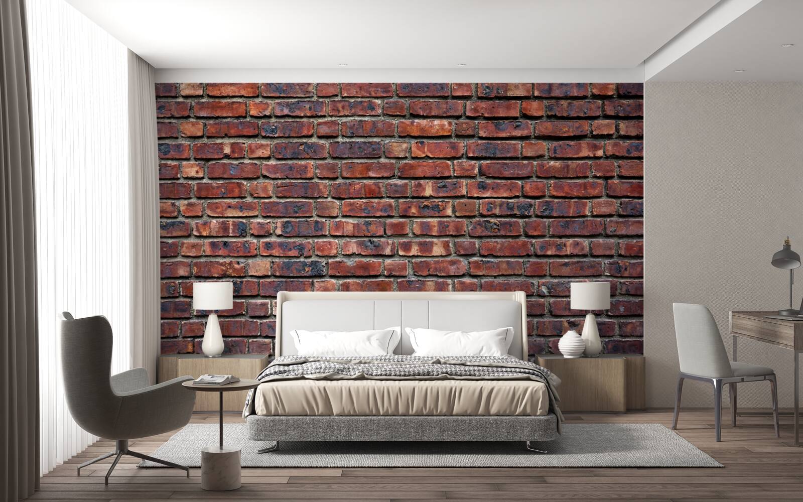 Papier peint ancien mur en briques sombres