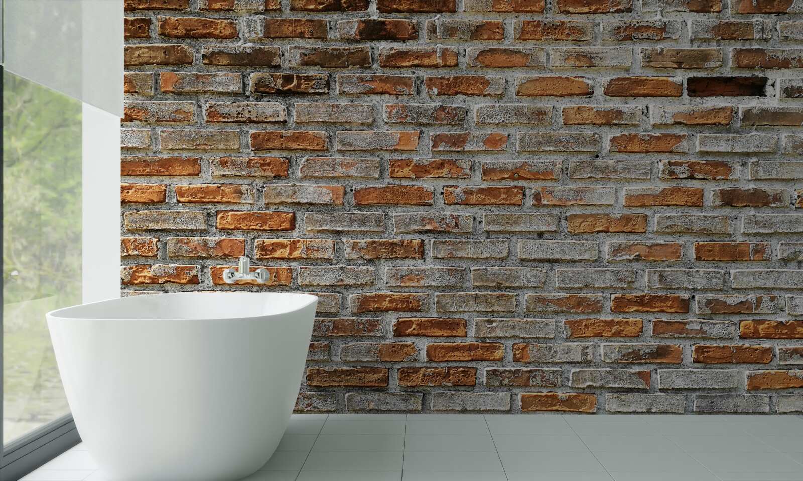 Papier peint Mur de briques en différentes teintes