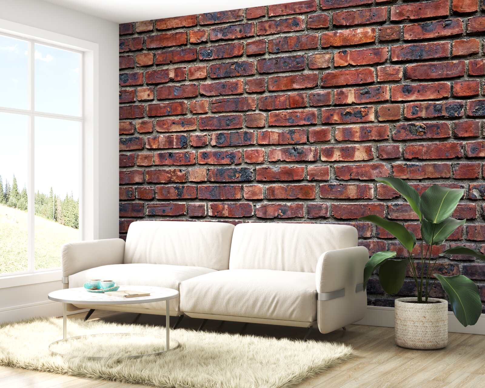 Papier peint mur de briques sombres