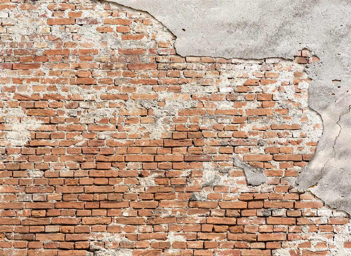 Papier peint partie d'une ancienne barrière de briques
