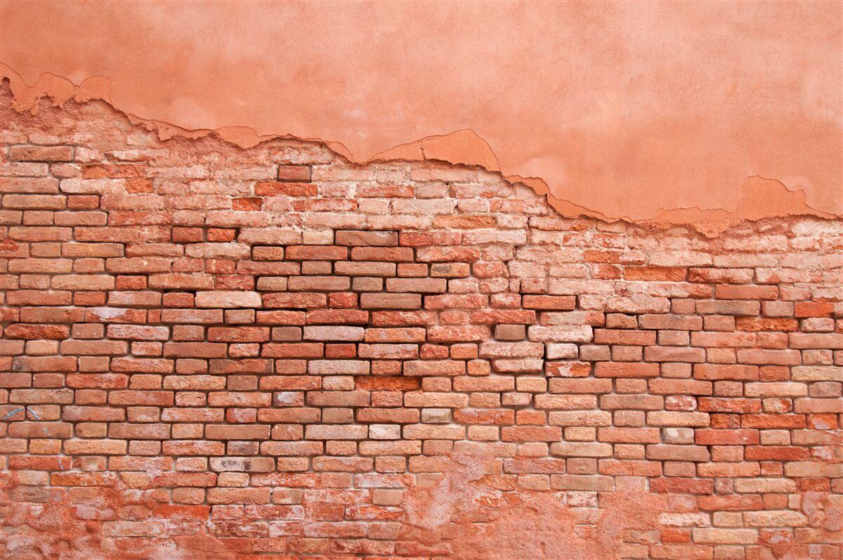 Papier peint mur de briques effondré