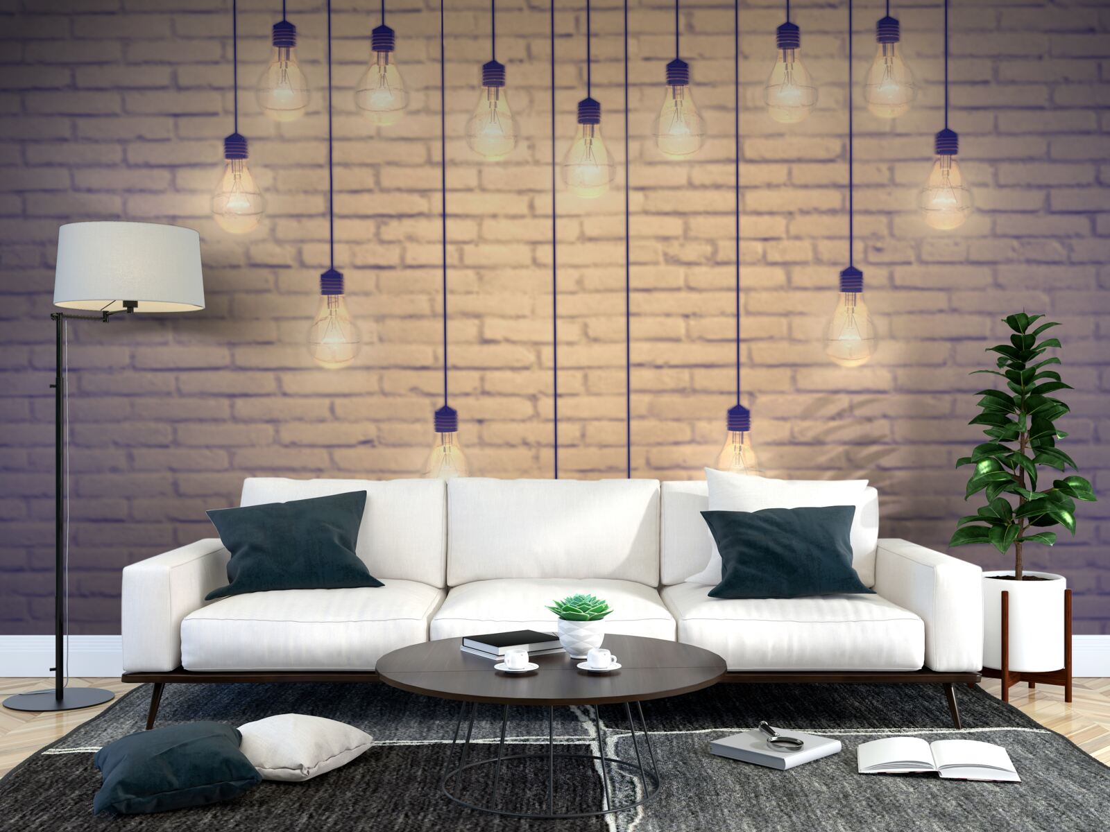 Papier peint un cœur fait de lampes fluorescentes apparaît sur un fond de mur couleur cyprès