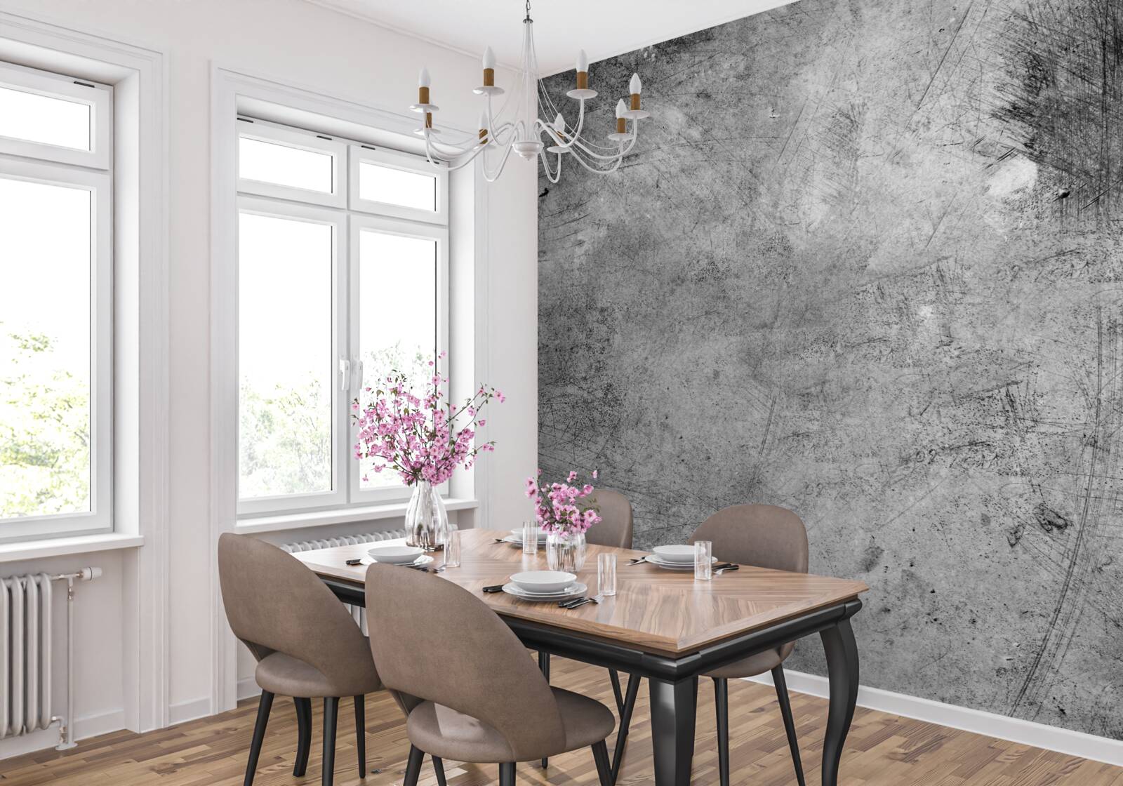Papier peint mur gris avec rayures en gros plan