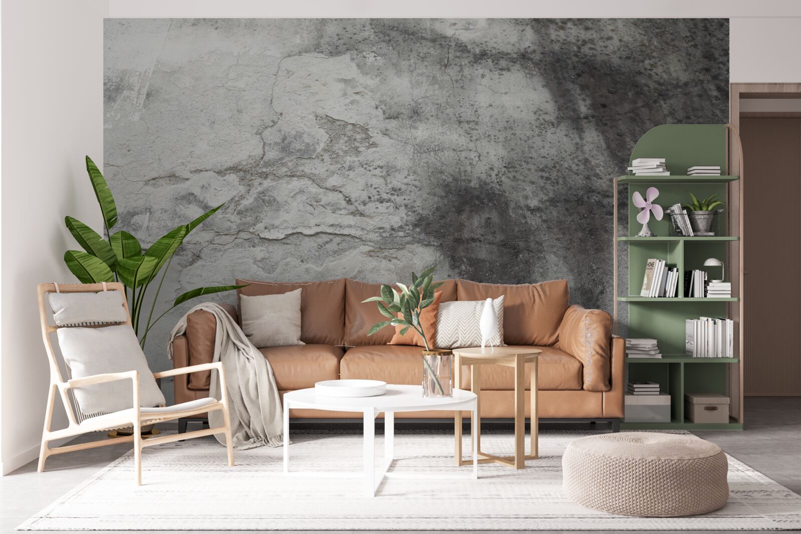 Papier peint structure en tons de cendres