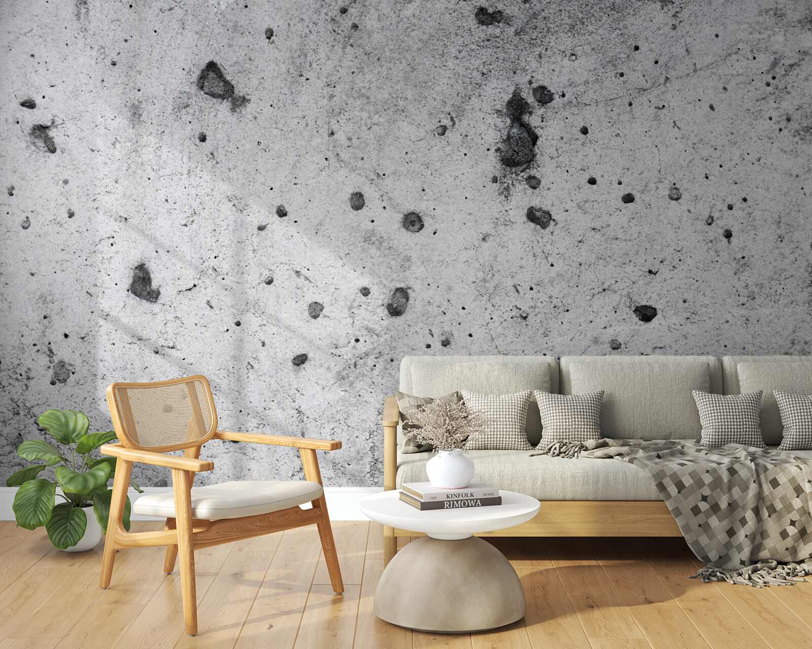 Papier peint mur en béton avec des marques sombres