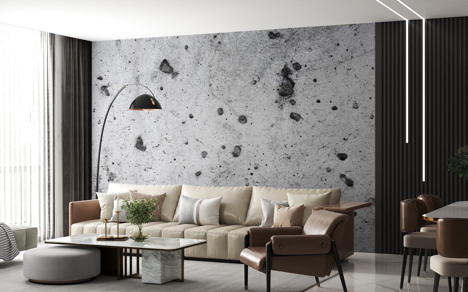 Papier peint mur en béton avec des marques sombres
