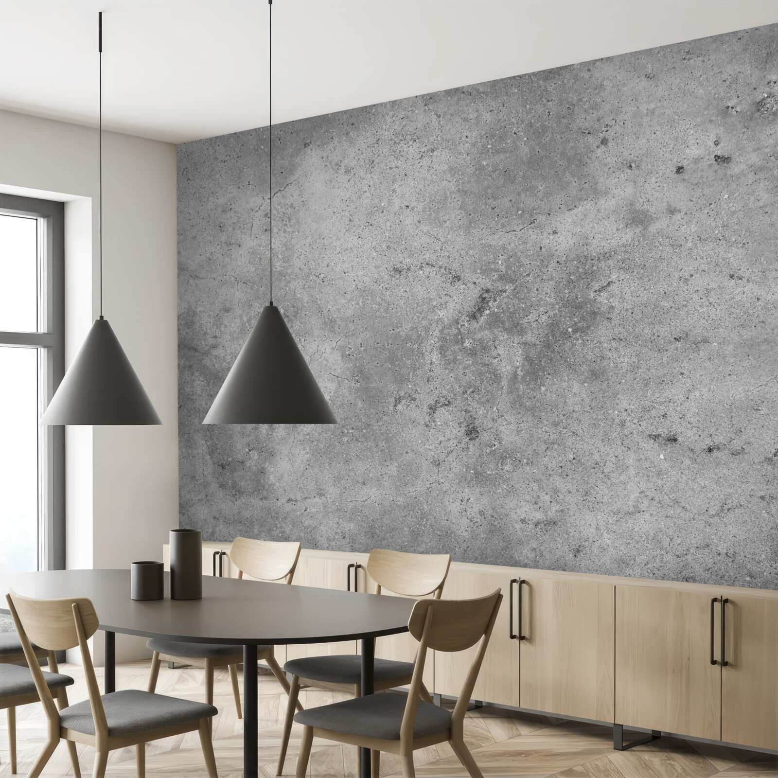 Papier peint structure en ciment gris