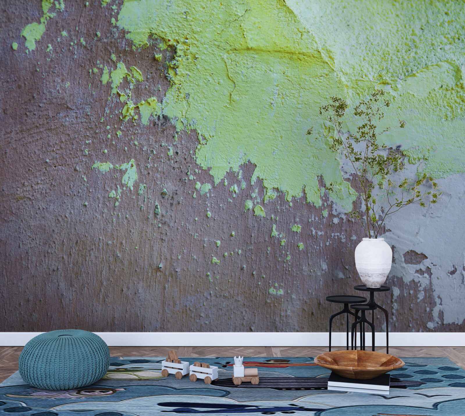 Papier peint plâtre décoratif foncé