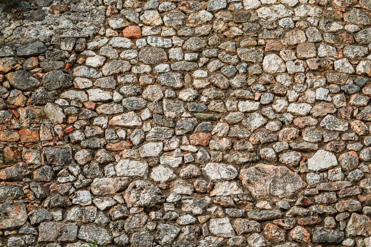 Papier peint mur antique en pierre multicolore