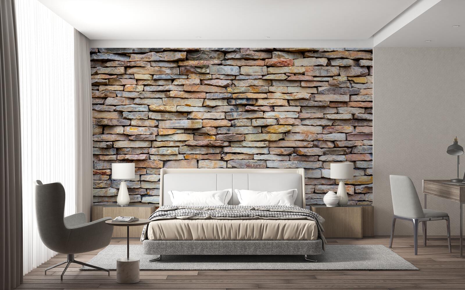 Papier peint structure des murs en pierre