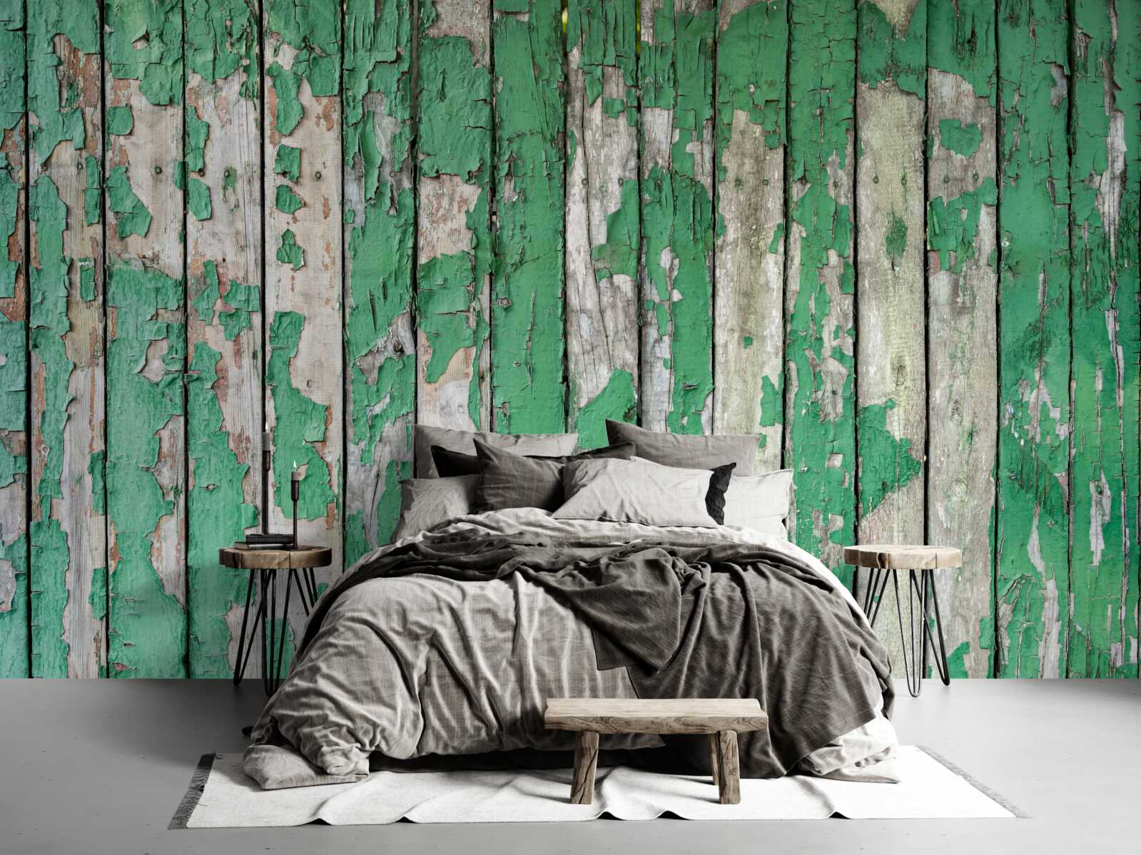 Papier peint une clôture qui a perdu son éclat vert
