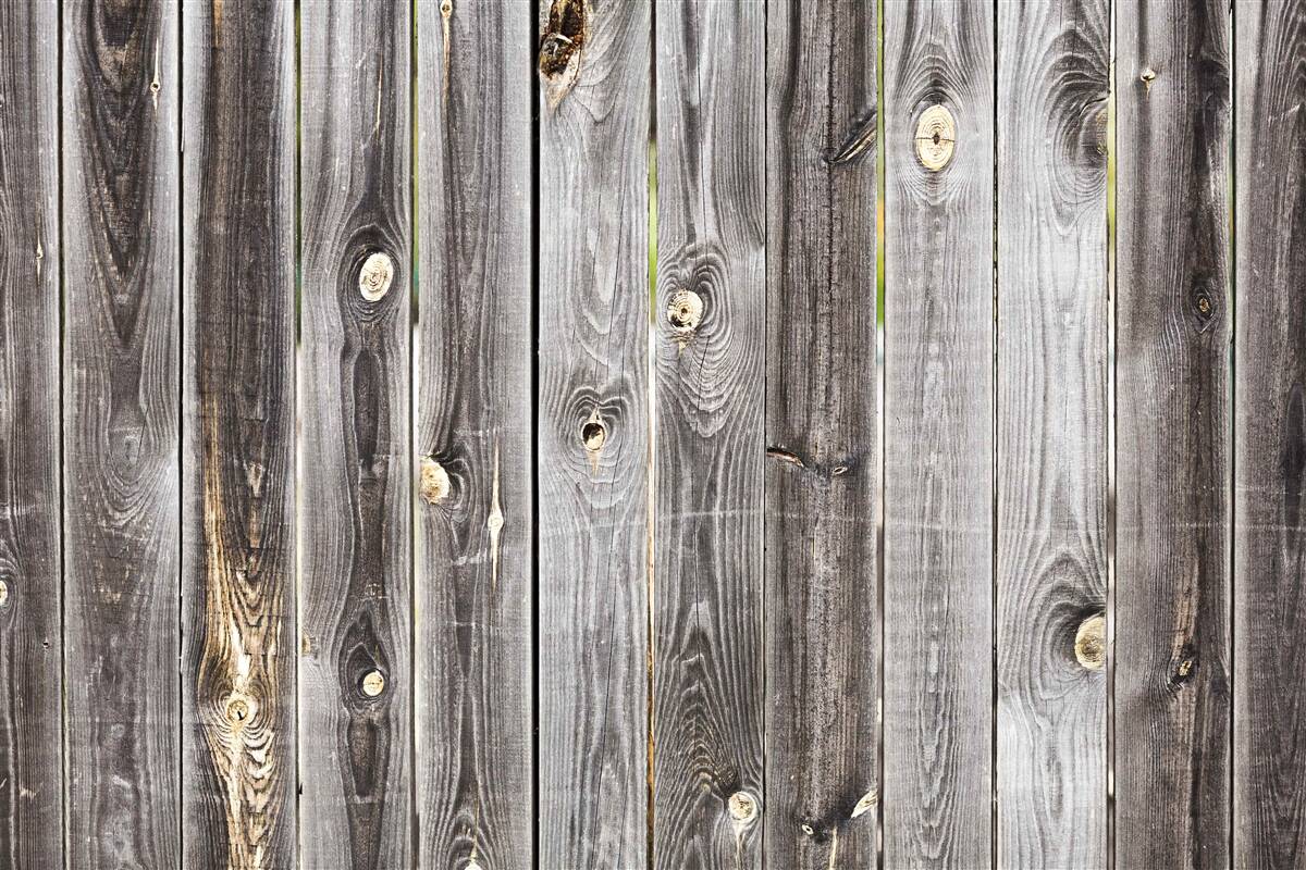 Papier peint clôture en bois gris foncé