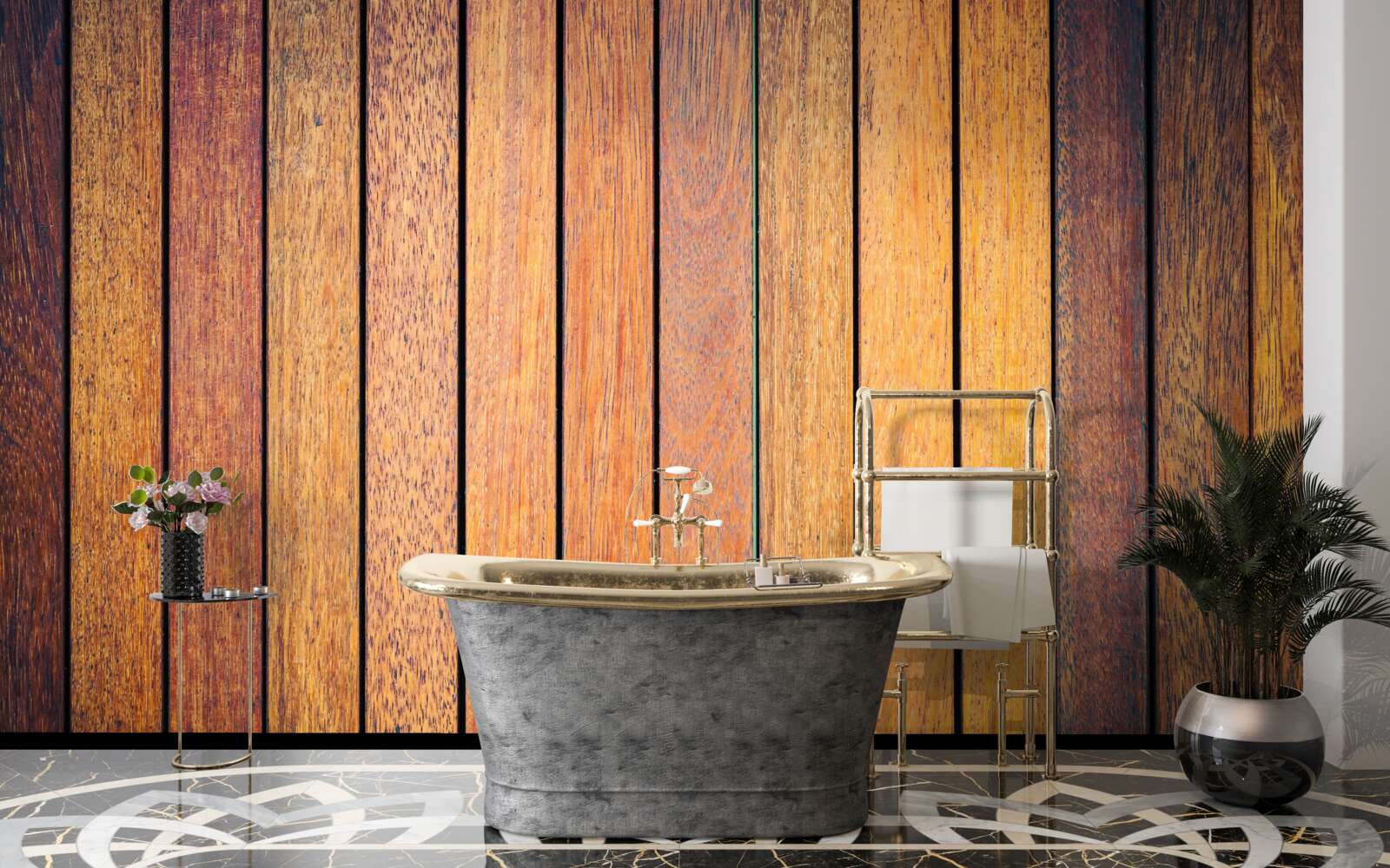 Papier peint textures de bois antique