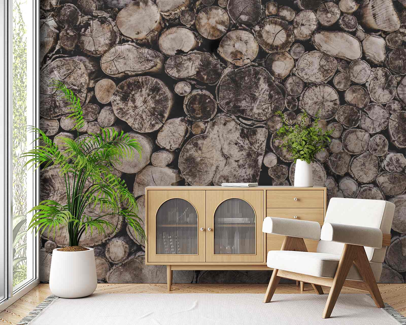 Papier peint les morceaux de bois impurs