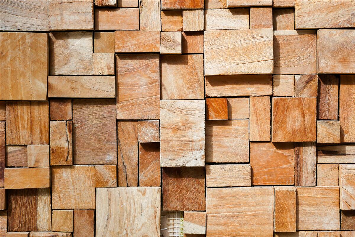 Papier peint produit décoratif en fragments de bois