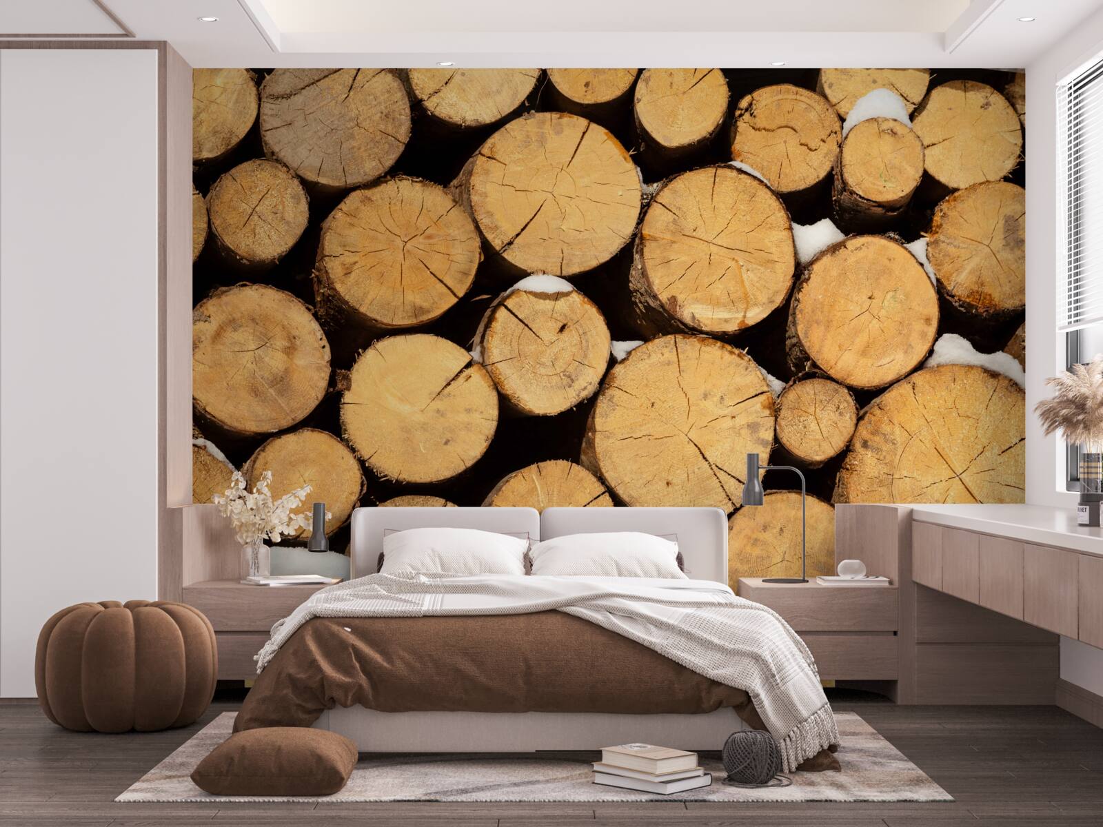 Papier peint l'abattage soigneux des arbres
