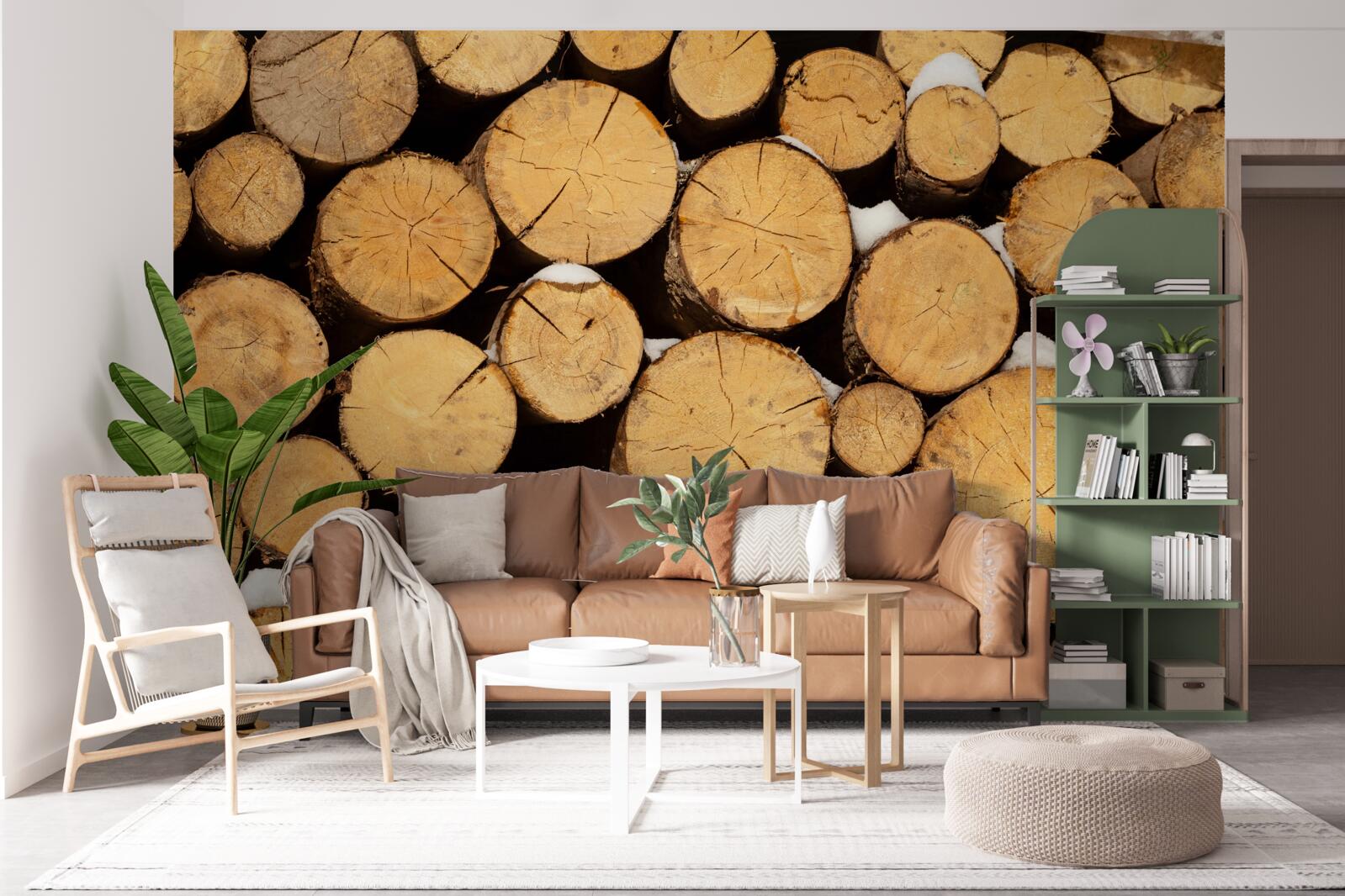 Papier peint l'abattage soigneux des arbres