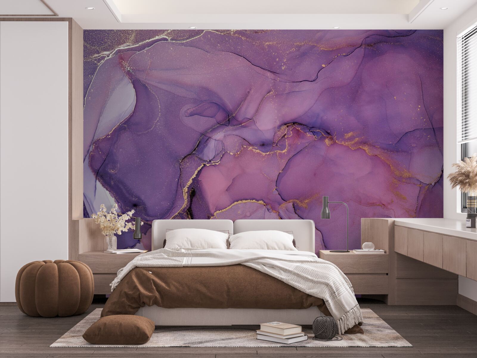 Papier peint de beaux reflets violets