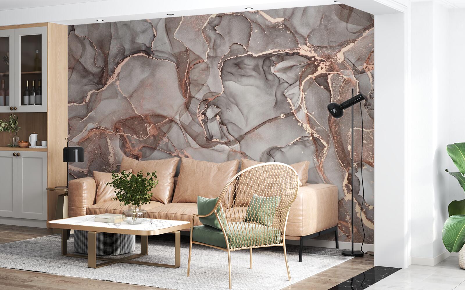 Papier peint liquide abstrait plein de succulence