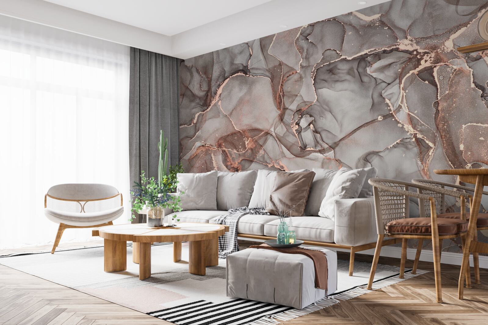 Papier peint liquide abstrait plein de succulence