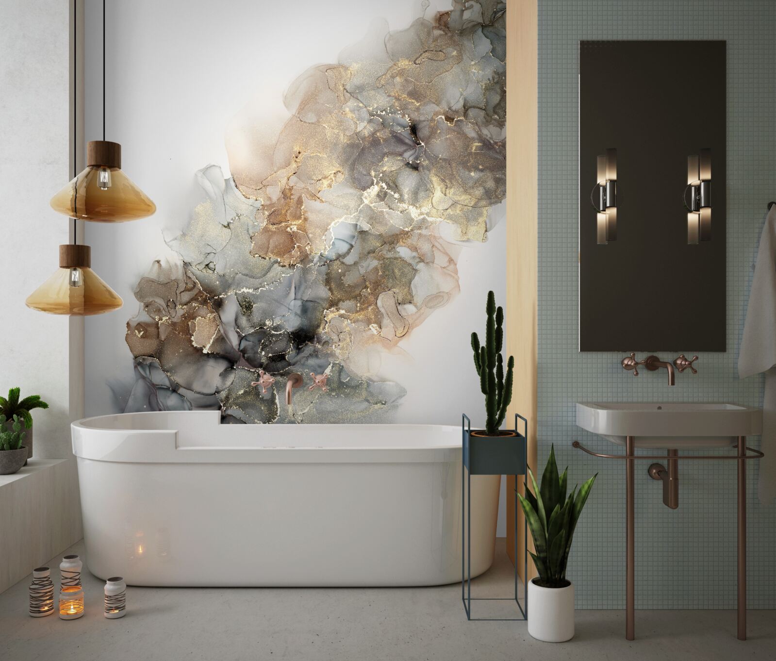Papier peint atmosphère luxueuse et charmante
