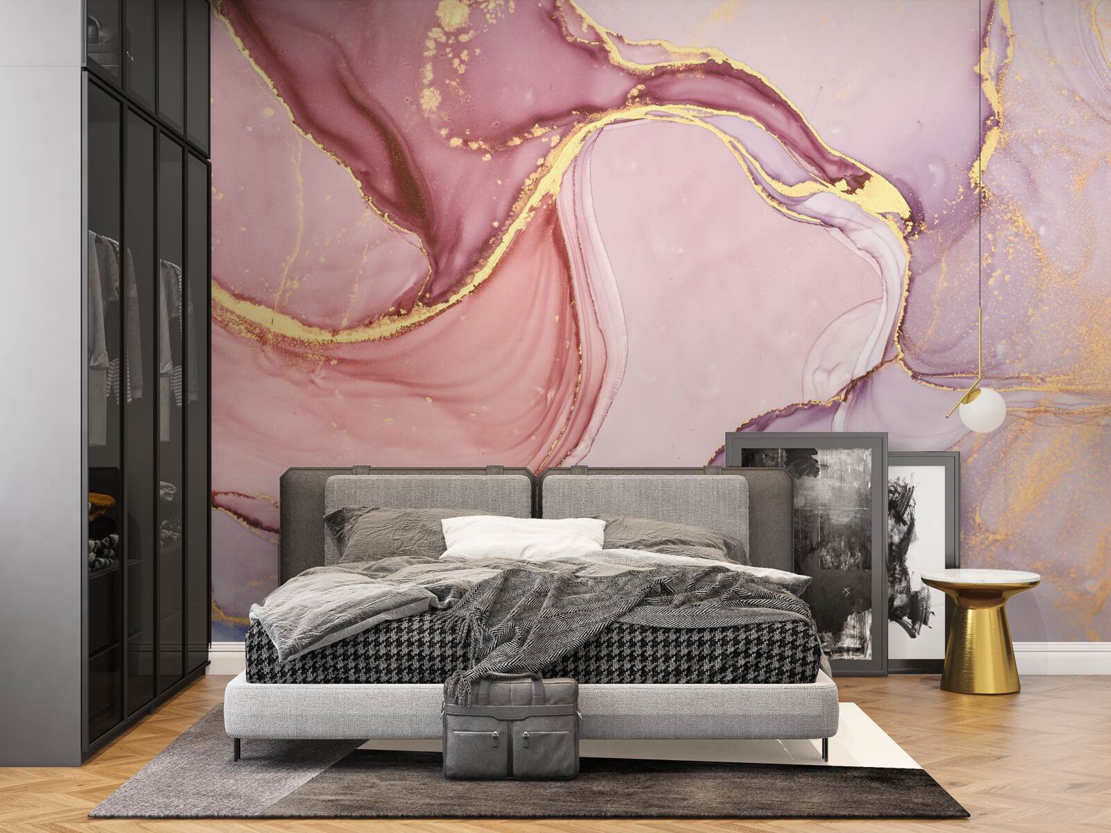 Papier peint liquide délicat dans une nuance de rose violet