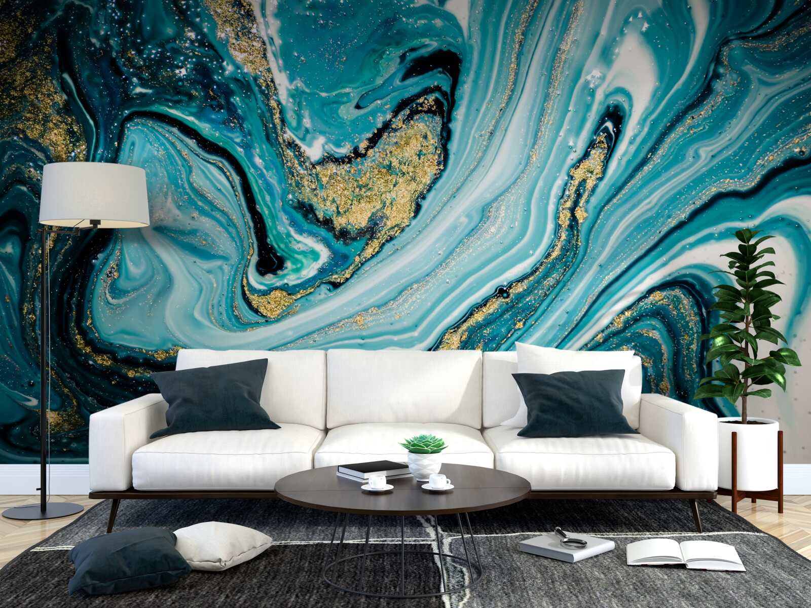 Papier peint l'étendue luxuriante de la mer profonde
