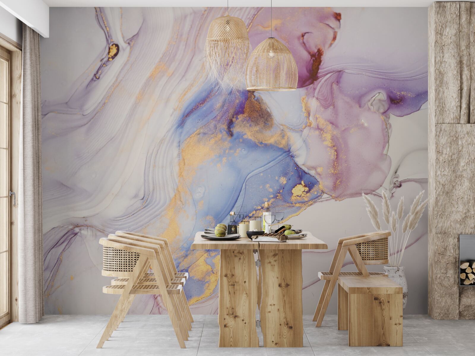 Papier peint teinte pastel liquide