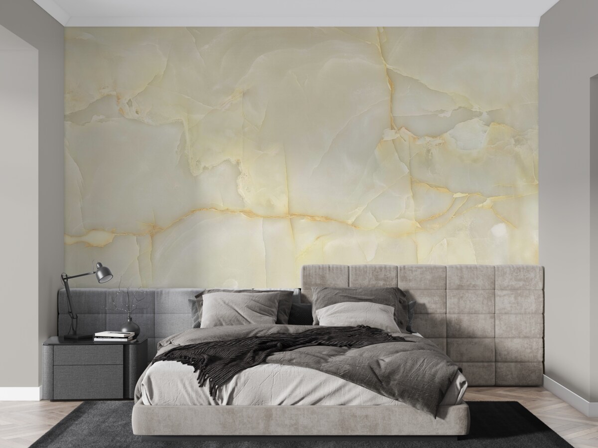 Papier peint carreaux de porcelaine beige onyx