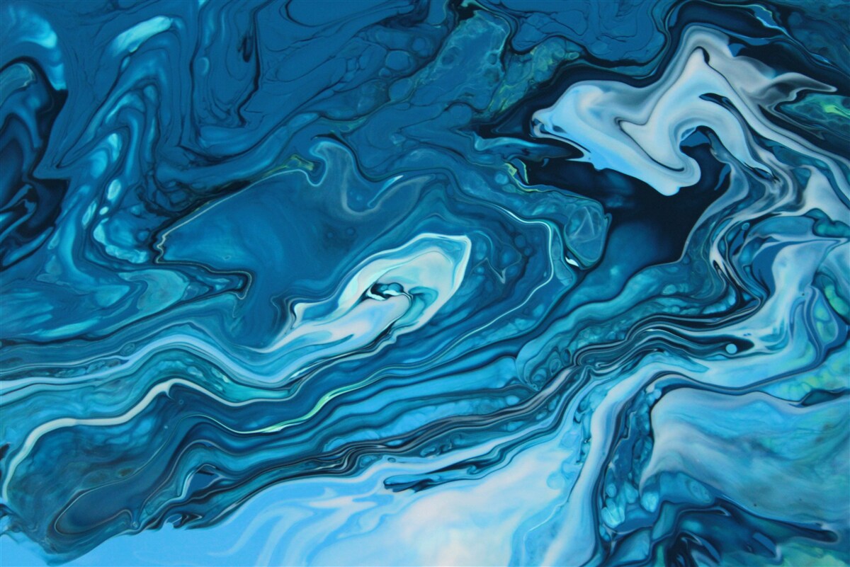 Papier peint marbre bleu abstrait