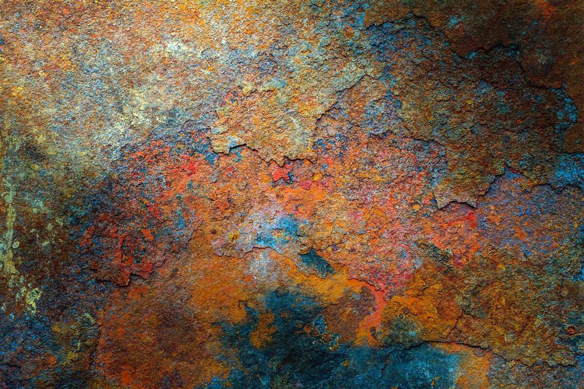 Papier peint couleur et structure de la rouille