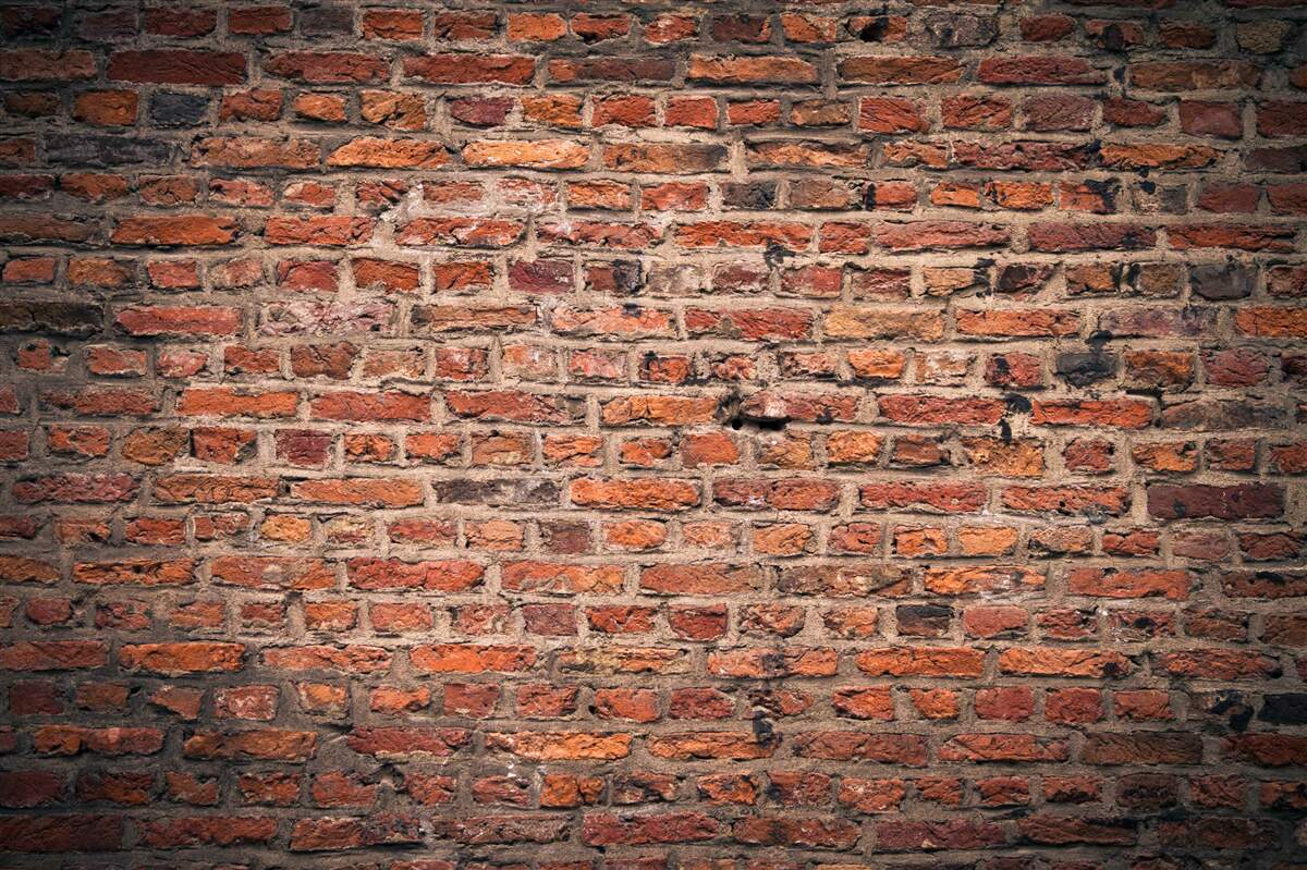 Papier peint Mur de briques rouges de l'ancien bâtiment