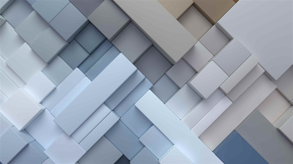 Papier peint peinture abstraite aux couleurs bleues avec une forme rectangulaire