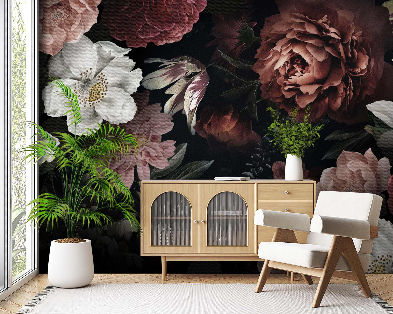 Papier peint composer des tons d'automne dans des couleurs sombres