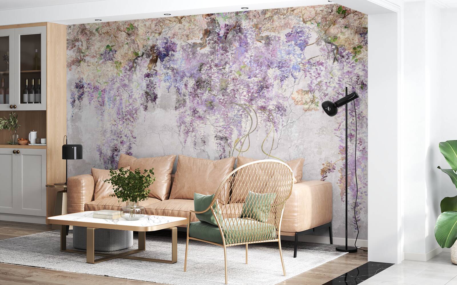 Papier peint les fleurs d'automne tombent