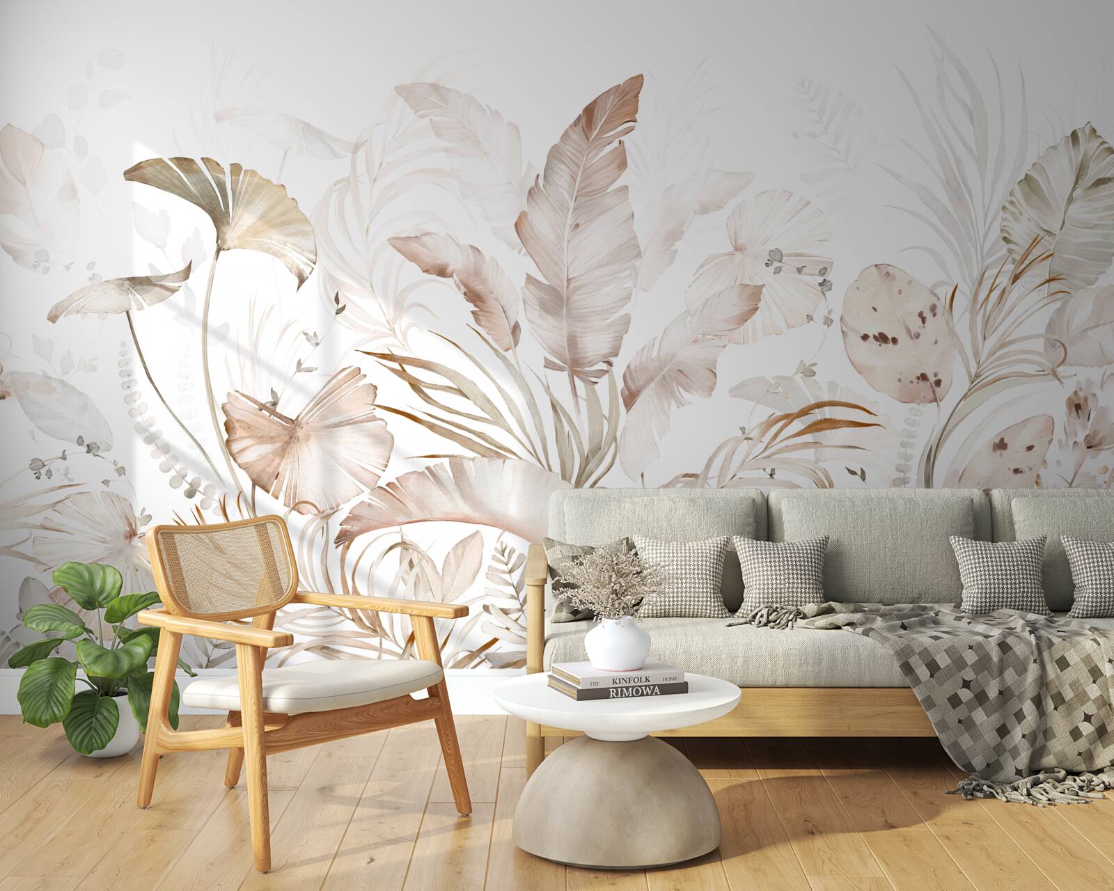 Papier peint forêt tropicale abstraite
