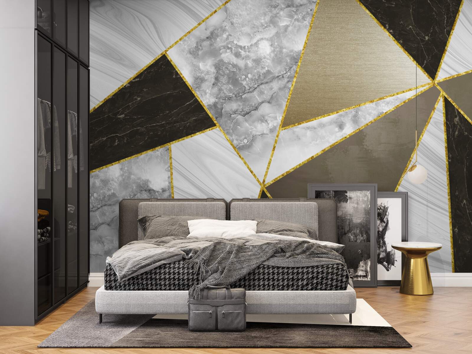 Papier peint abstraction d'un triangle