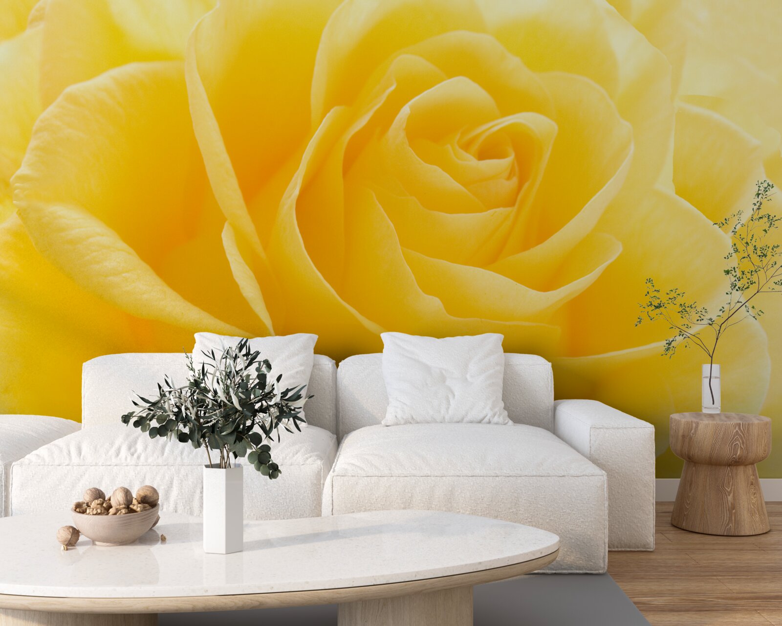 Papier peint rose jaune étirée