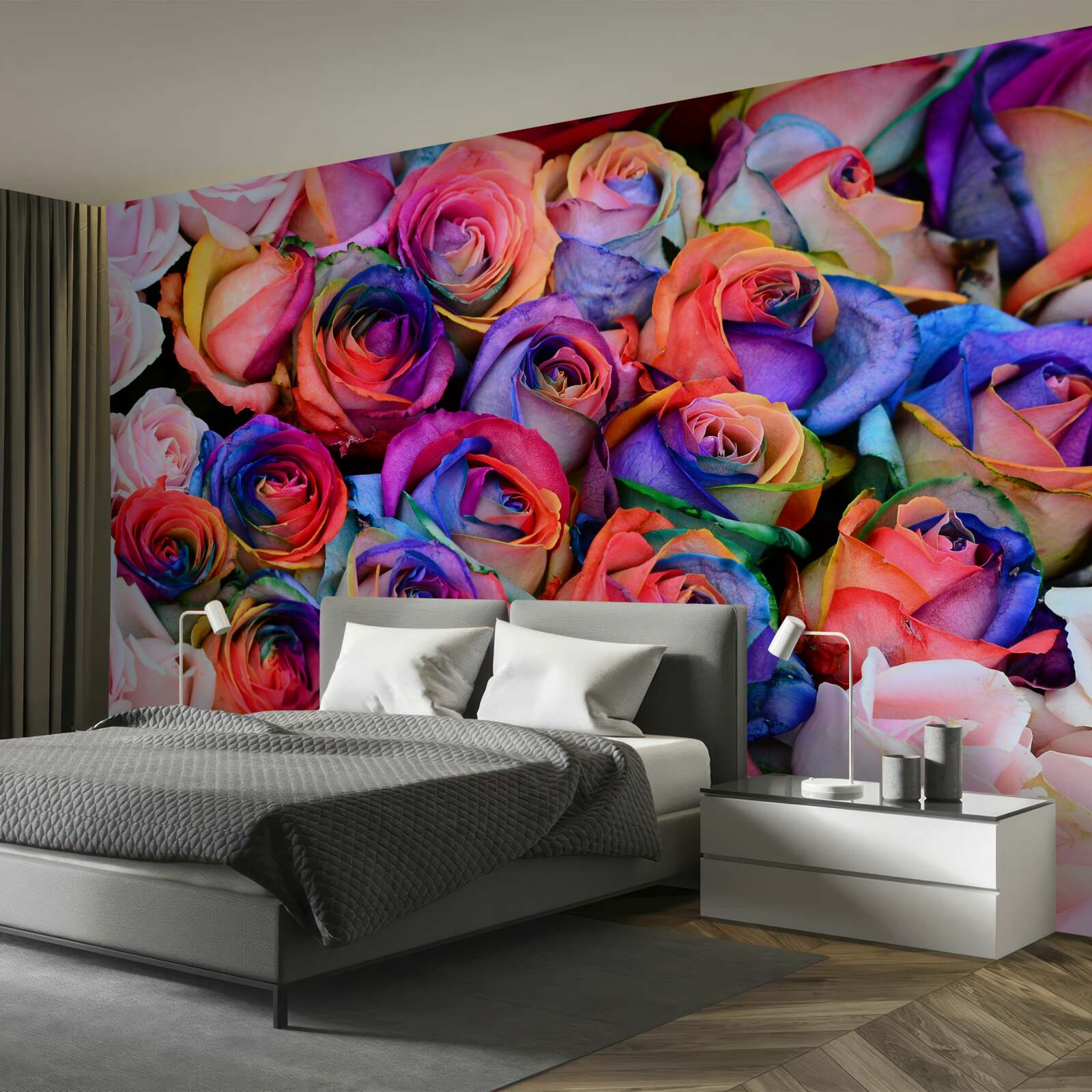 Papier peint rose en arrière-plan, diverses couleurs en rose
