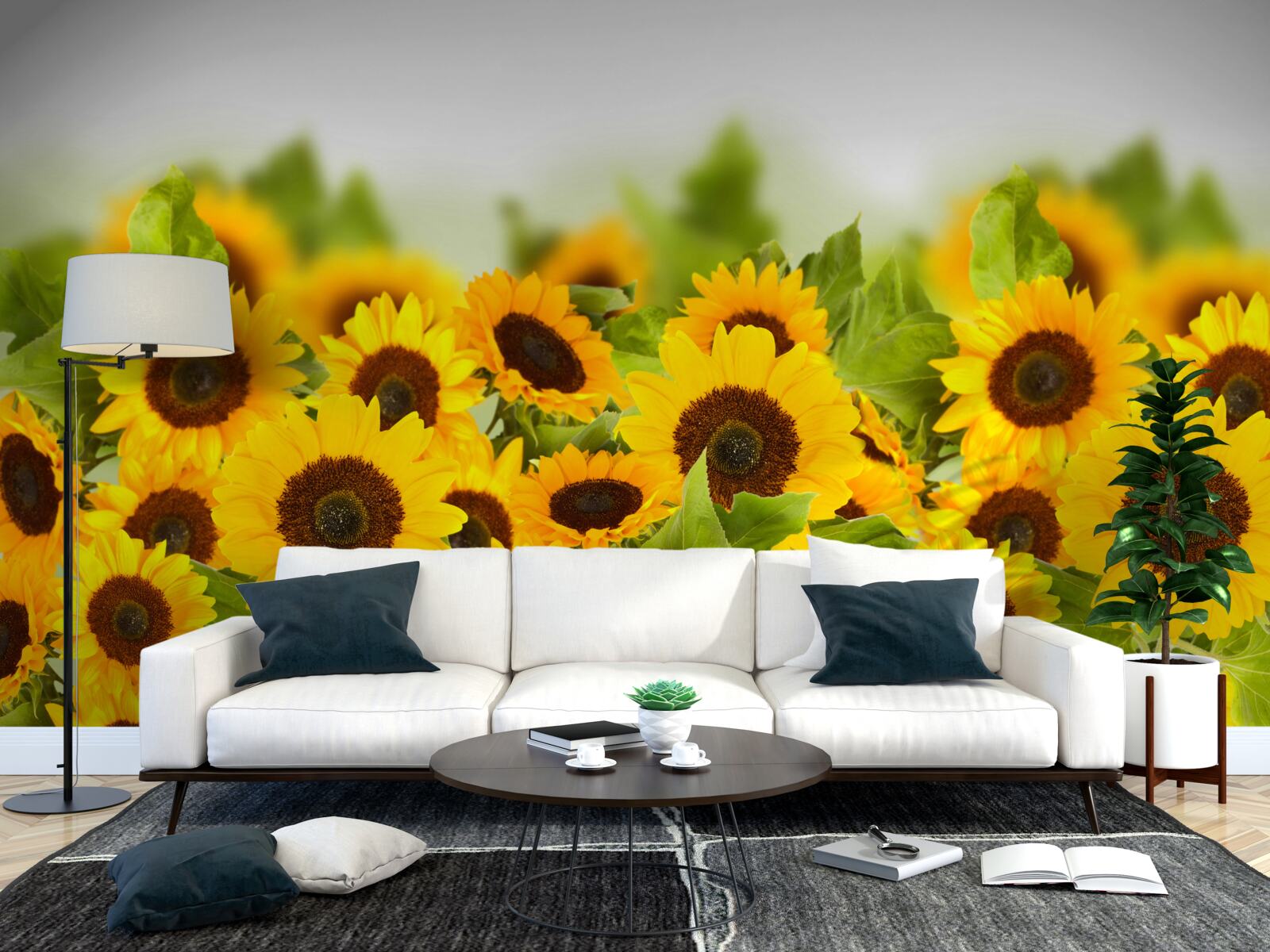 Papier peint il y a un nombre incroyable de tournesols