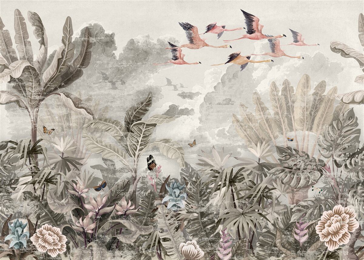 Papier peint les oiseaux s'envolent à la recherche d'un nouvel habitat