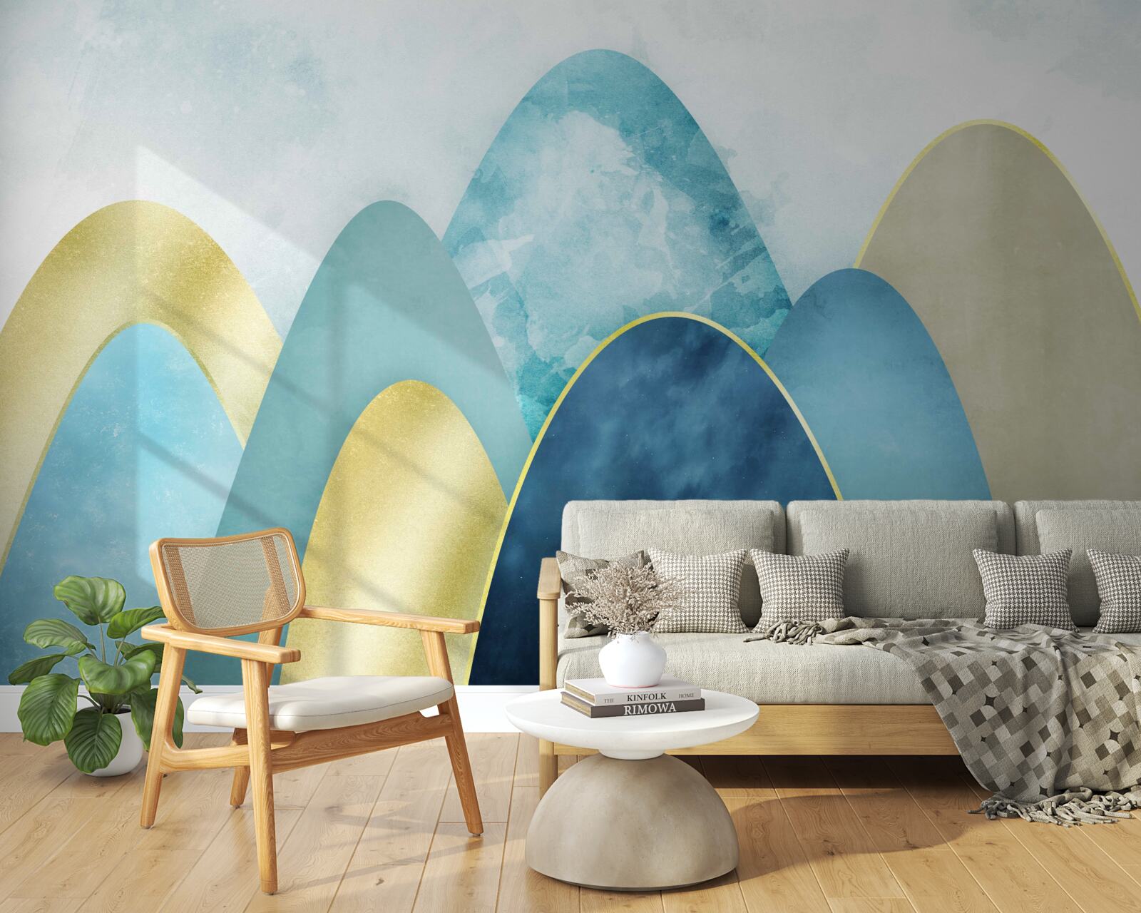 Papier peint sommets des montagnes hivernales, couverts de froid