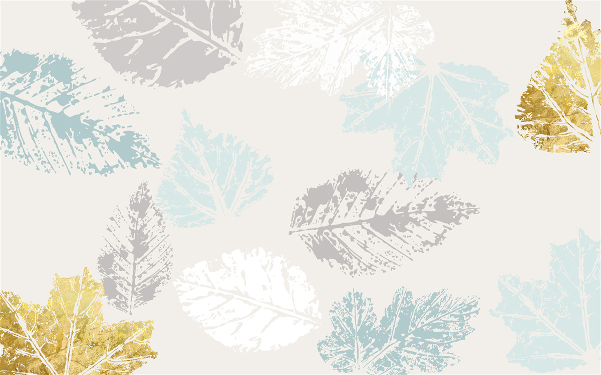 Papier peint les feuilles d'automne laissent leur empreinte sur la peinture